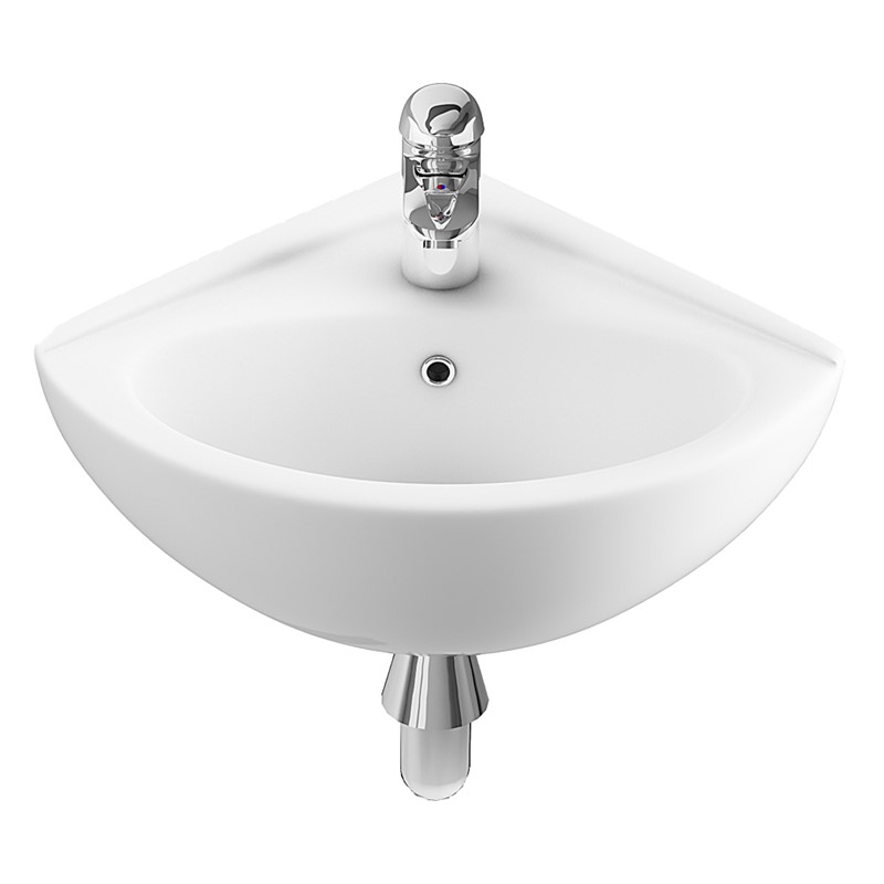 Corner wall hung cloakroom basin Lime Kitchen & Bathroom